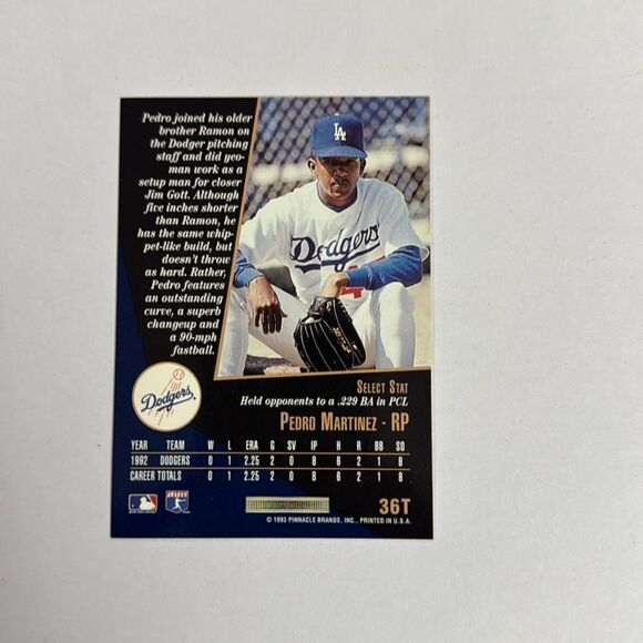 1993 donruss score select bowman pedro martinez # 326 mint condition gem - Picture 3 of 3